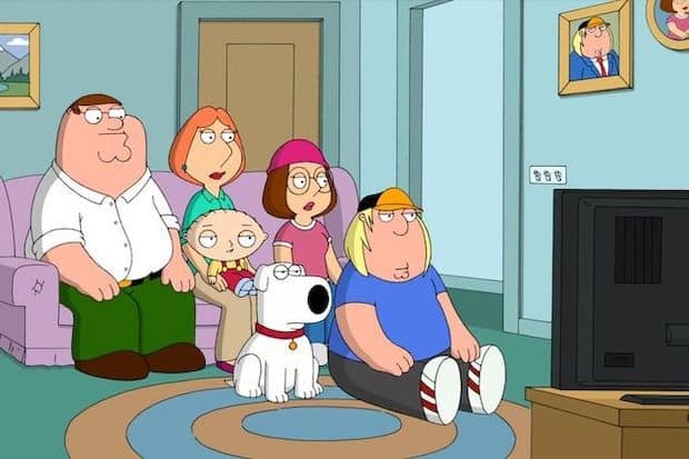 watching tv family guy