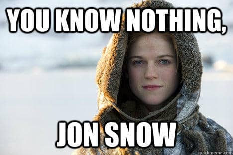 you know nothing jon snow